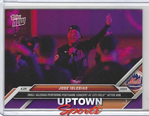 2024 Topps Now Jose Iglesias Card 360 Post Performance Presale -Purple-#1/25
