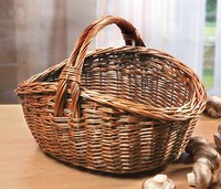 Tragekorb Weidenkorb Einkaufskorb 40X32Cm Pilz Sammel Flecht Aufbewahrungs Korb