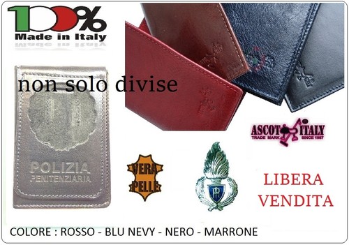 PORTA PLACCA IN PELLE POLIZIA LOCALE DA CINTURA E DA COLLO [PLA-015-PLL] -  29.00EUR : Abbigliamento Militare , Negozio Militare Vendita Online