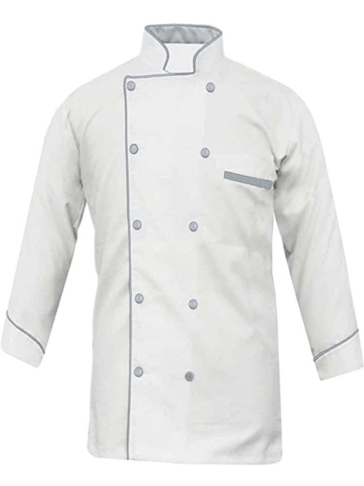 Chef Works Coat Polialgodón Chaqueta de doble botonadura Uniforme de cocina...