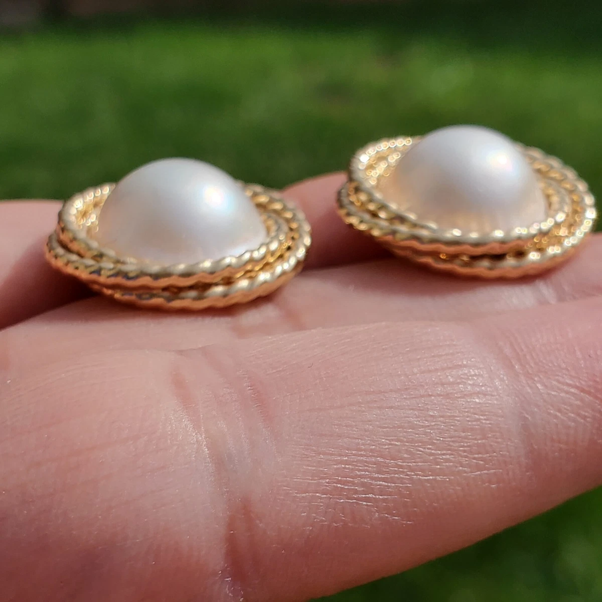 Mabe pearl earrings deals