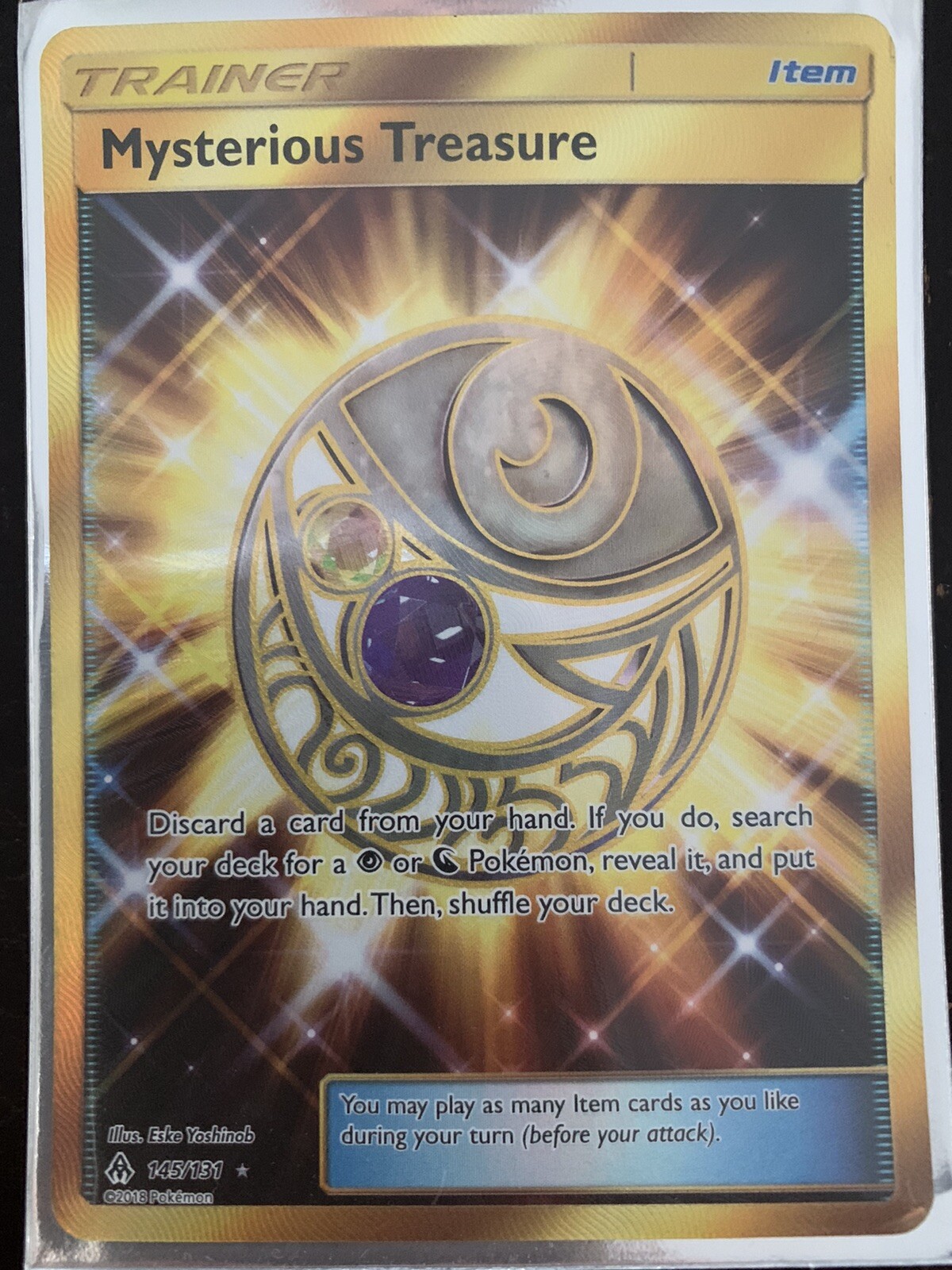 Mysterious Treasure 145/131 Secret Rare Gold Pokemon TCG Trainer NM