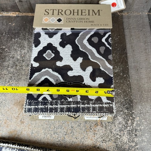 Stroheim Home Fabric - Black & White Samples - Picture 2 of 9