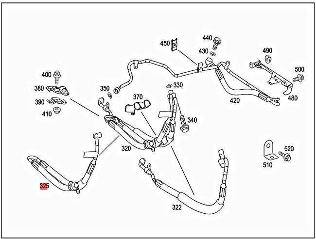 New Power Steering Line For Mercedes S600 CL600 S65 AMG CL65 AMG 2203205972 - Image 2 of 2