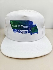 Vintage USA MADE GM General Motors Health Safety Trucker Hat Strapback Dad Cap