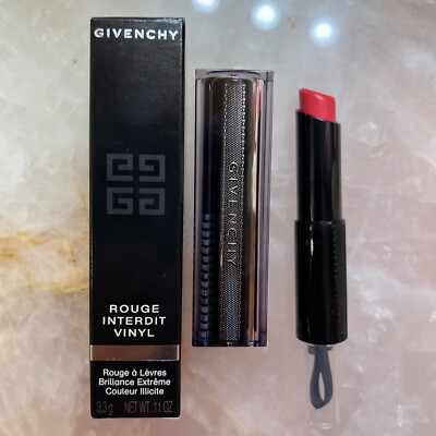 Givenchy Rouge Interdit Vinyl Extreme Shine Lipstick # 06 Rose Sulfureux NEW