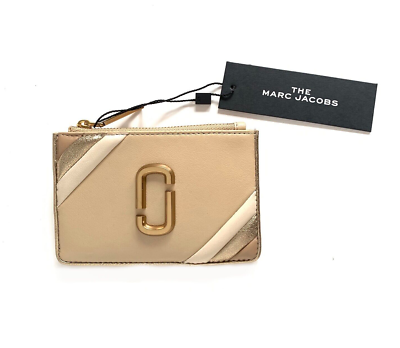 Marc Jacobs The J Marc Top Zip Beige/Gold Multi Wallet | eBay