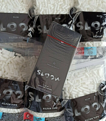 MIX: 6x 1000 Stück SLOOW Slim Filter 6mm + 50x 50er SLOOW Zigarettenpapier kurz