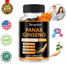 Panax Ginseng 2800mg Capsules - High Strength, Energy/Endurance/Memory