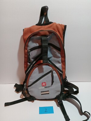 Swiss Gear Hiking Hydration Backpack - Orange & Gray - No Bladder Included