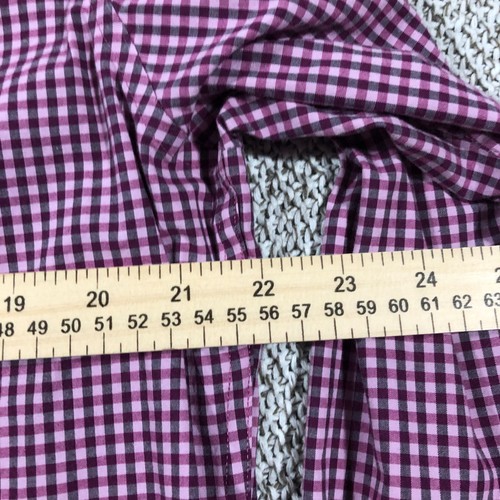 Old Navy Shirt Adult L Pink Check Long Sleeve Button Up Slim Cotton Mens 1563 - Picture 9 of 10