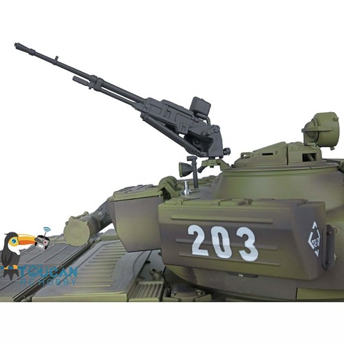 1:16 7.0 HengLong Plastic T72 IR RTR RC Tank 3939 RTR 360° Turret BB Gun Smog - Picture 5 of 12