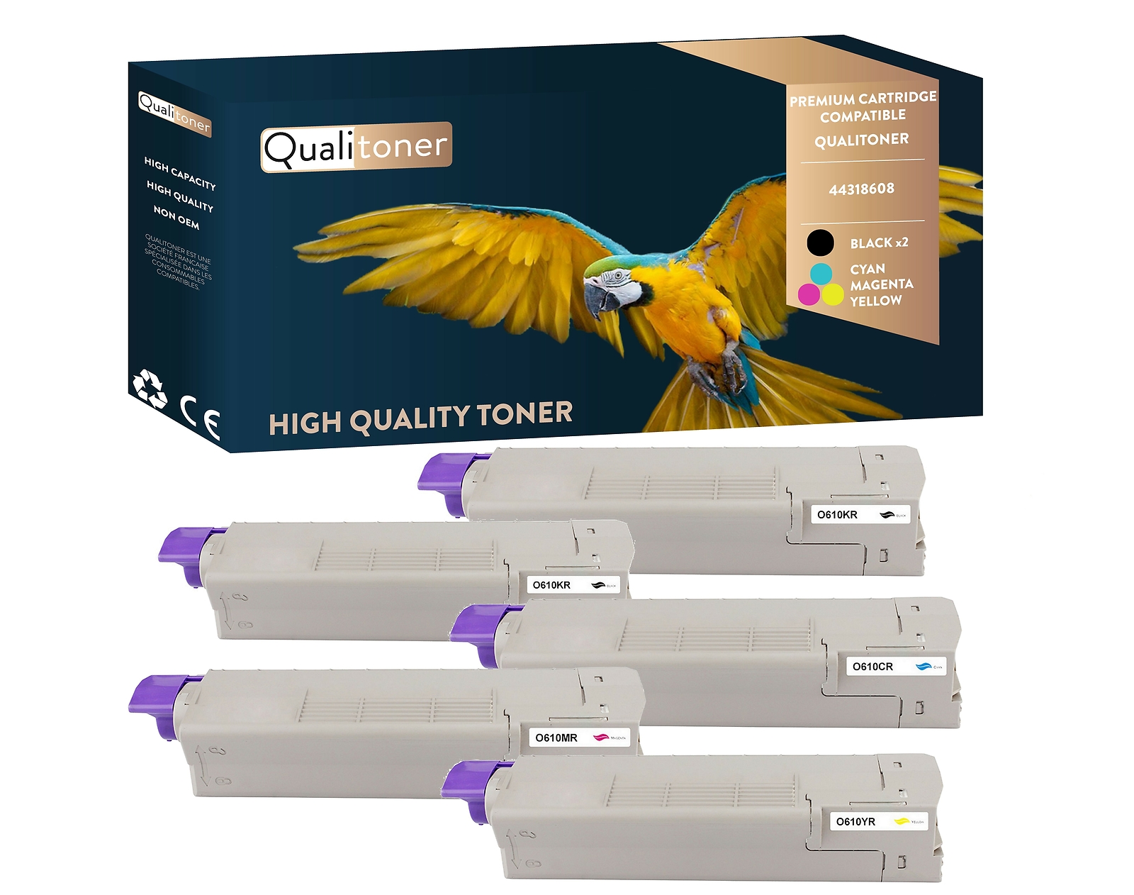 Toner OKI 44318608 pour imprimer les rapports en couleur au bureau