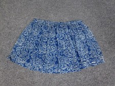 Vintage Abercrombie Fitch Skirt Medium mini womens Bue A-line floral stretch
