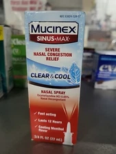 Mucinex Sinus-Max Severe Nasal Congestion Relief Clear/Cool Nasal Spray 0.75 oz