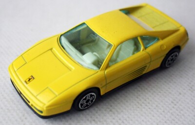 VINTAGE 80'S BBURAGO YELLOW FERRARI 348 tb EVOLUZIONE 1:43 4129
