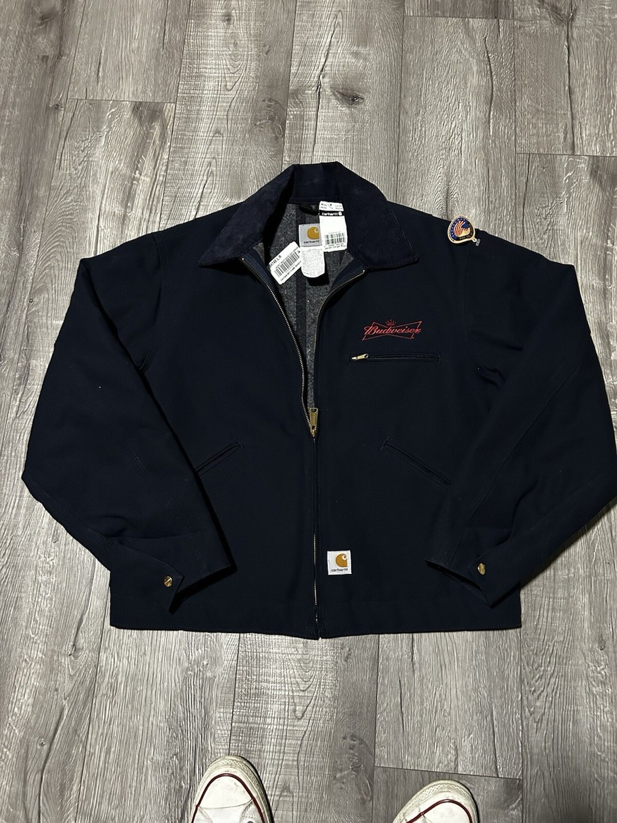 VTG 00s Carhartt J209 J97 DNY Navy Blue Blanket Lined Detroit Work