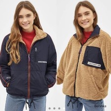 Retro Reversible Windbreaker Faux Fur Jacket