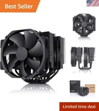 Efficient 140mm NH-D15 Chromax Black CPU Cooler with Dual Fans and 6 Heatpipes