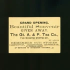 The Gt. A. & P. Tea Co. St. Louis Vintage Business Card