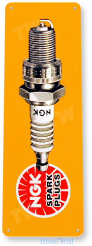 TIN SIGN NGK Spark Plugs Tin Metal Sign Auto Shop Garage Sign Decor B188 - Picture 1 of 2