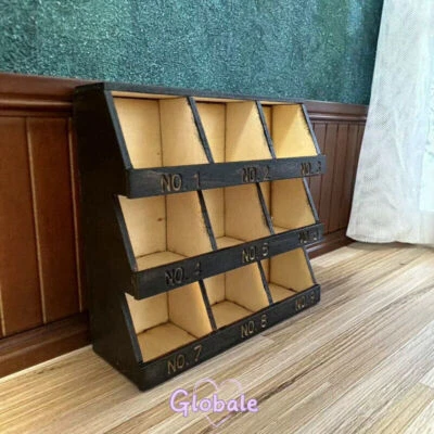 Maßstab 1:12 Puppenhaus Miniatur Vintage Schrank Unbemalt Supermarkt Möbel - Bild 1 von 4