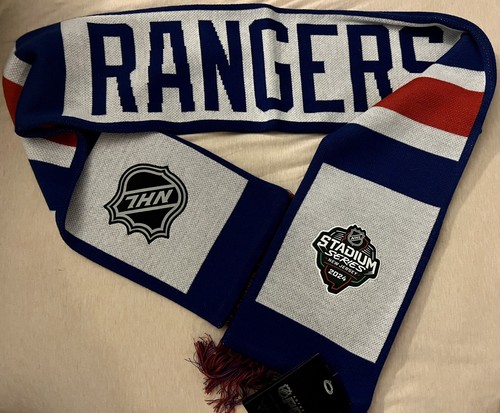 ÉCHARPE EN TRICOT NY RANGERS NHL STADIUM SERIES HOCKEY 2/18/2024 METLIFE - Photo 1/4