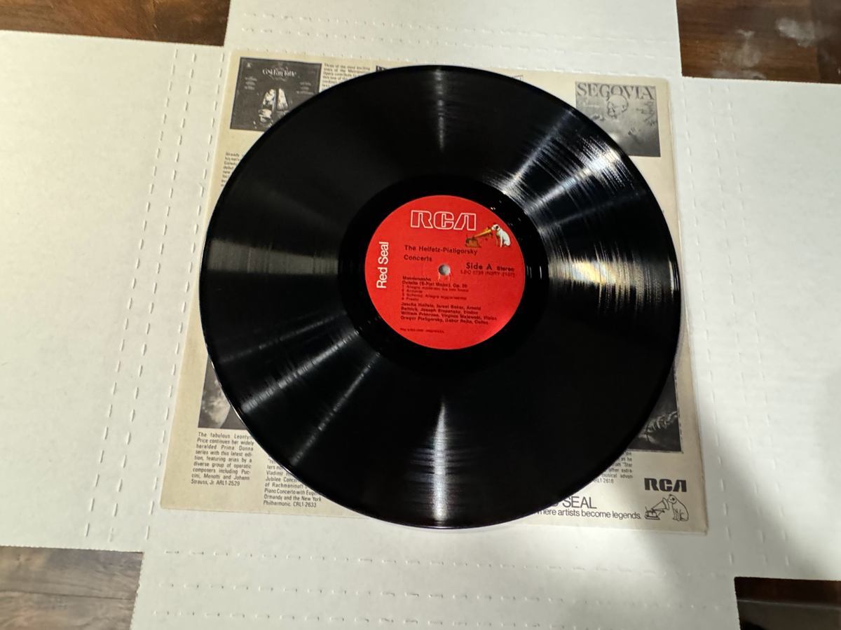 The Heifetz- Piatigorsky Concerts- Mozart/ Mendelssohn- LP 1964