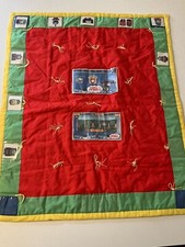 Thomas The Tank Engine Red Blue Train Baby Blanket Throw Plush Lovey 28 X 34  