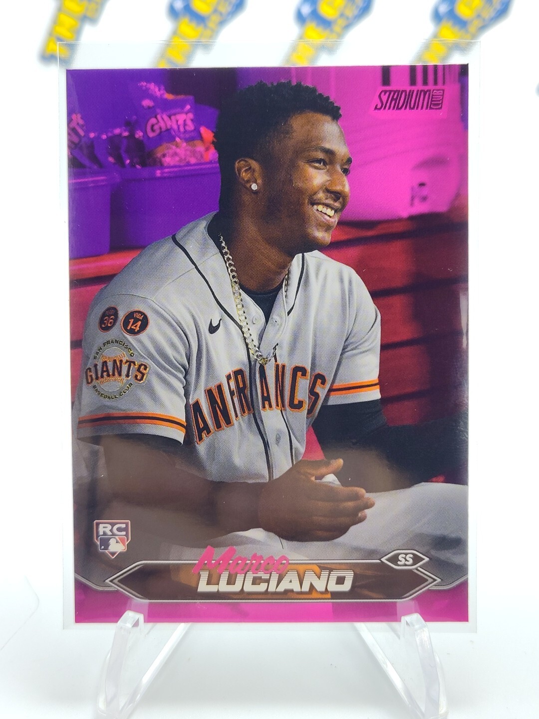 2024 Topps Stadium Club Marco Luciano #224 Pink Foil RC Giants