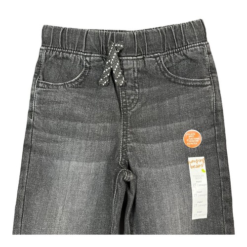 Jumping Beans Toddler Boys Denim Pants Size 2T- 4T Black Gray Pull on Straight - Picture 8 of 12