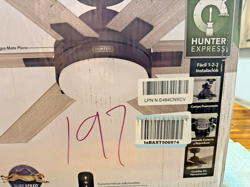 Hunter 52" Georgetown Ceiling Fan with LED Light & Handheld Remote Modern Casual - Picture 17 of 18