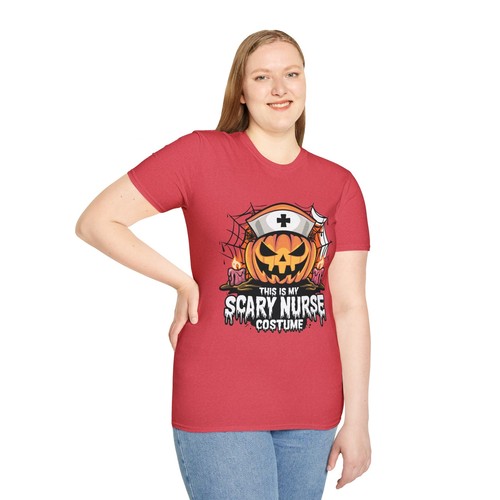 This Is My Scary Nurse Costume - Halloween Unisex Softstyle T-Shirt - Picture 19 of 22