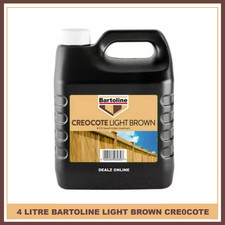 Bartoline Creocote Oil Based Timber Treatment Light Brown Creosote 4 Litre