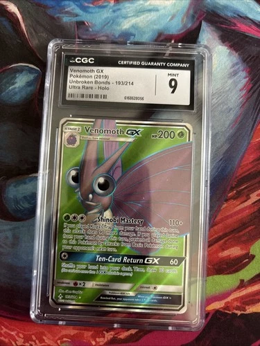 Pokemon CGC 9 Mt Venomoth Gx Unbroken Bonds Ultra Rare 193/214