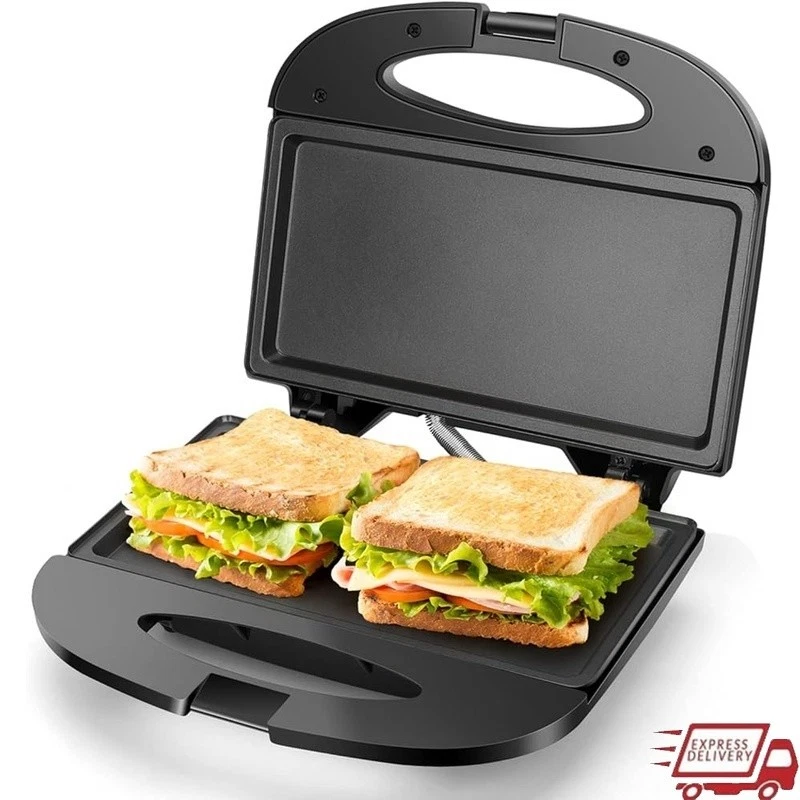 Non Stick Electric Sandwich Maker Compact Breakfast Press Quick Clean Portable