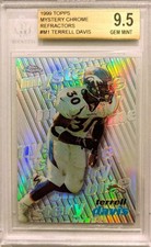 💎1999 Topps Mystery Chrome Refr. HOF Terrell Davis #1 BGS9.5 1:144pks💎POP  1💎