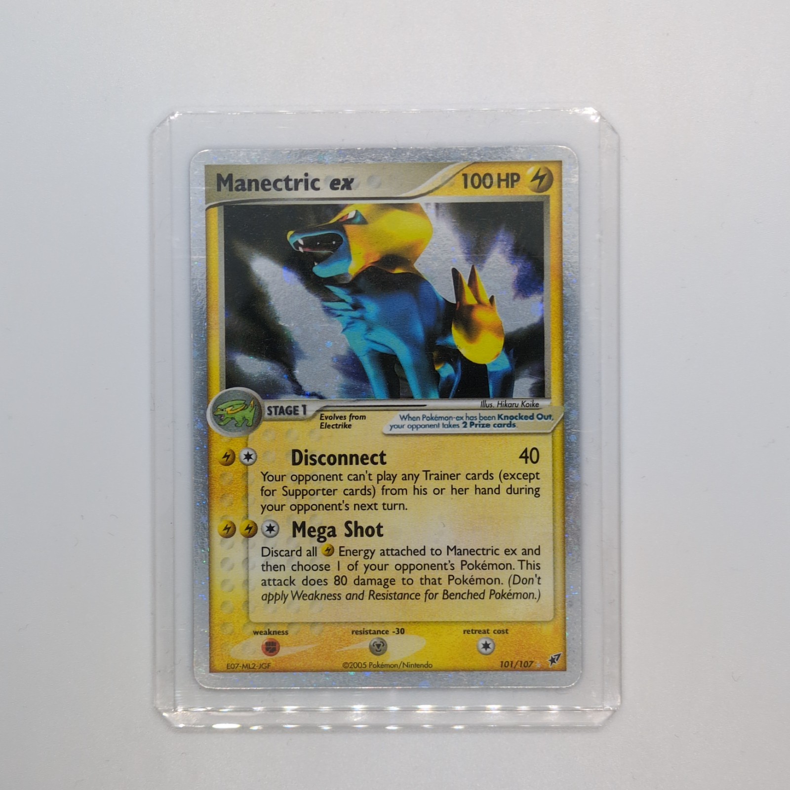 Pokémon TCG Manectric ex 101/107 Deoxys EX Holo Ultra Rare 2005 Near Mint