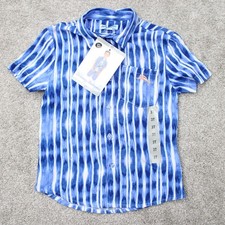 Tommy Bahama Shirt NWT Youth 3T Blue 100 Rayon Short Sleeve Button Up