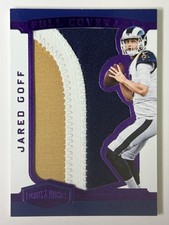 Jared Goff 18/20 PLAYER WORN - 2018 Plates & Patches Full Coverage Purple #FC-JG