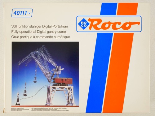 Roco 40111 grúa giratoria grúa pórtico para Märklin Digital System ¡como NUEVO! EMBALAJE ORIGINAL 1708-16 | Condition: Gebraucht