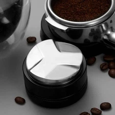 53mm Espresso Coffee Distributor Leveler Tool - Adjustable Palm Tamper