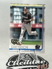 2019 TOPPS SERIES 1 #65 DEREK DIETRICH 150 YEAR GOLD STAMP MIAMI MARLINS
