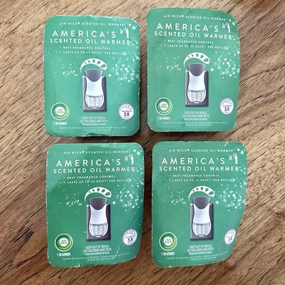 Lot of 4 Air Wick Plug-In Electric Air Freshener Scented Oil Warmer Units NOS