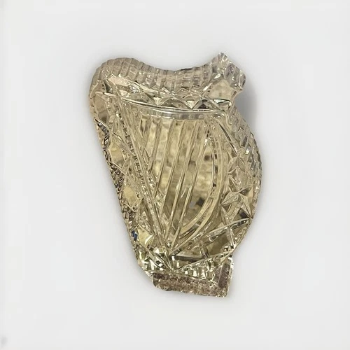 Vintage Waterford Hand Cut Crystal Harp Paperweight 5” Tall (very Small Chip)
