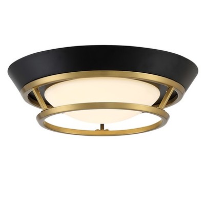 Kovacs P5371-L Beam Me Up 11''W LED Flush Mount Ceiling Fixture - Coal / Satin