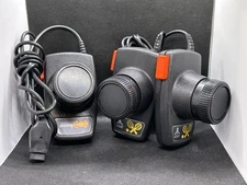 Official OEM Authentic Pair Of Atari 2600 Paddle Controllers & 1 Racing Paddle