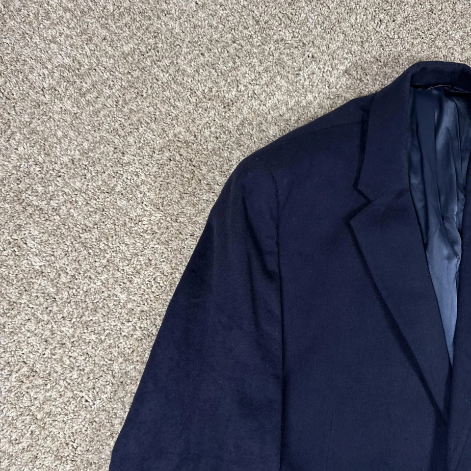Jos A Bank Jacket Mens 48R Navy Wool Cashmere Blazer Sport Coat 2 Button Lined - Image 3 of 4