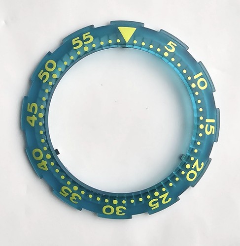 Swatch Scuba 1 1/2in Transparent Blue Bezel Bezel Watch Spare Part Vintage Style - Picture 2 of 4