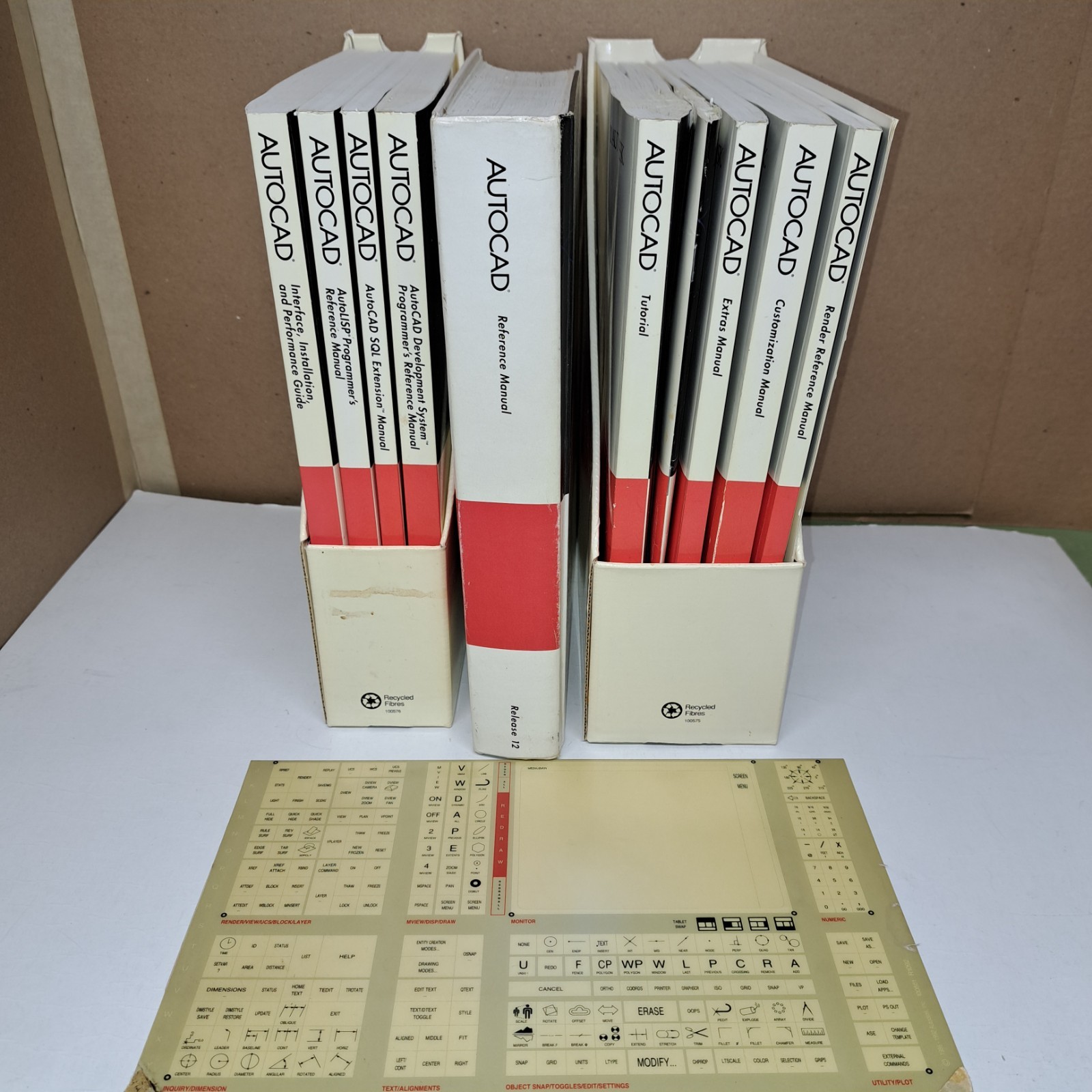 1992 AUTOCAD RELEASE 12 DOCUMENTATION PACK 10 Manuals NO SOFTWARE VINTAGE